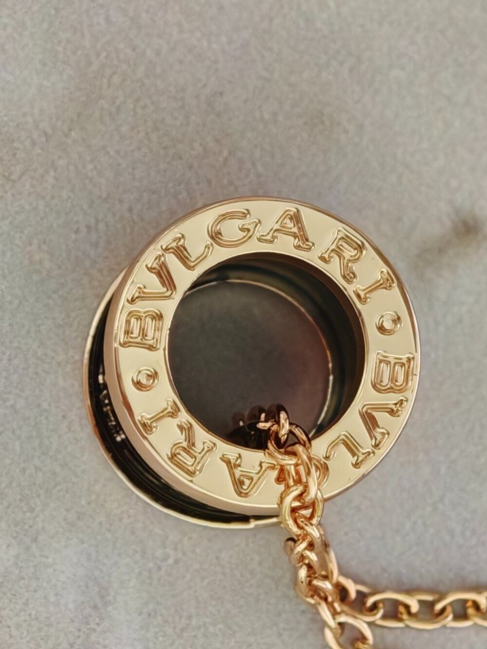 Bvlgari B.zero1 Classic Black Ceramic Rose Gold Chain Necklace Original Box Incl - Picture 2 of 8